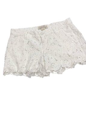 Lucky Brand White Lace Shorts Eyelet High Waist